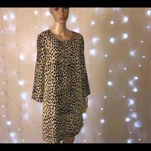 J Crew animal print dress